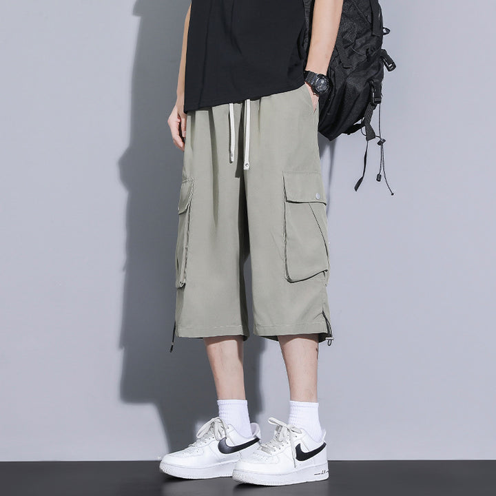 Herren praktische Cargo-Shorts mit mehreren Taschen und verstellbarem Bund Echoarchiv