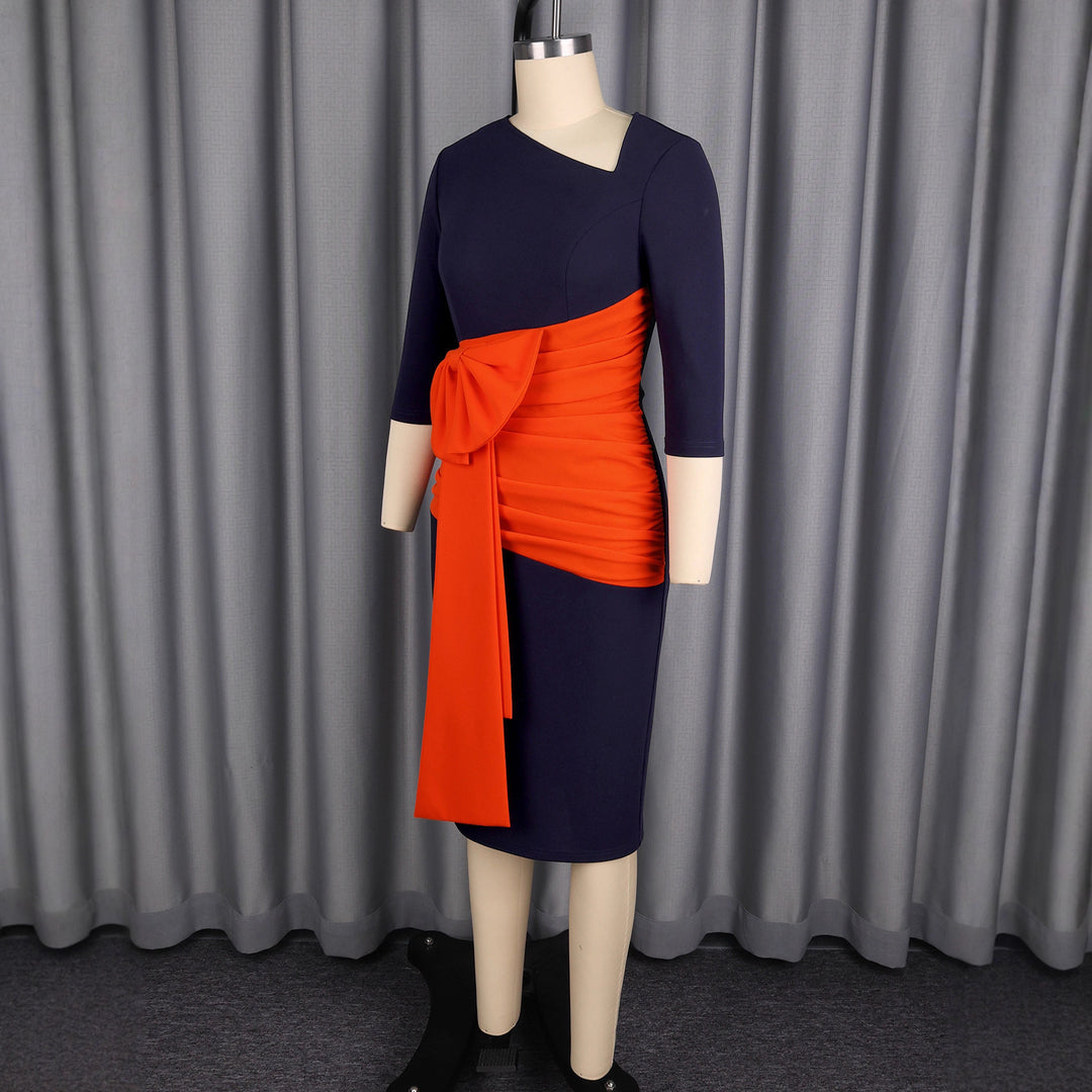 Damen Effortlessly Chic Kleid mit asymmetrischem Design und voluminösem Rüschenelement Echo Archiv