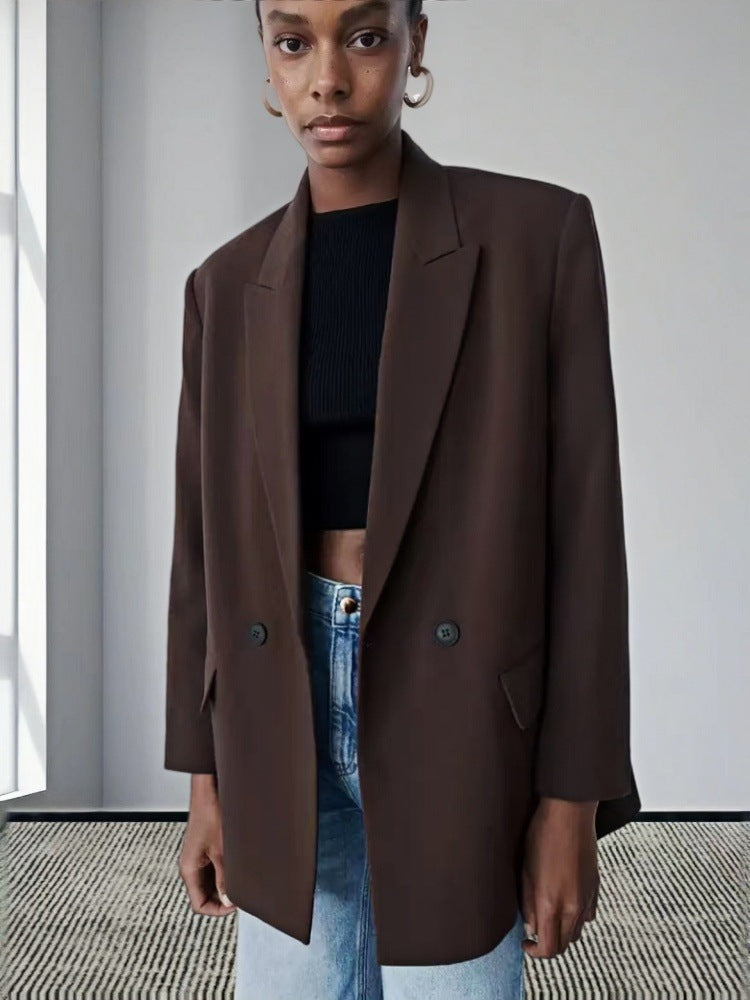 Damen Modischer und eleganter Oversized Blazer Echoarchiv