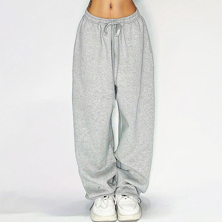 Damen Bequeme Freizeithose mit elastischem Taillenzug und weitem Bein Echo Archiv