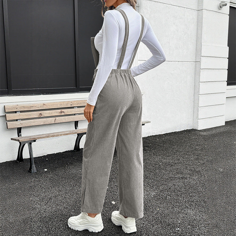 Damen Lässiger Baumwoll-Jumpsuit mit breiten Beinen Echo Archiv