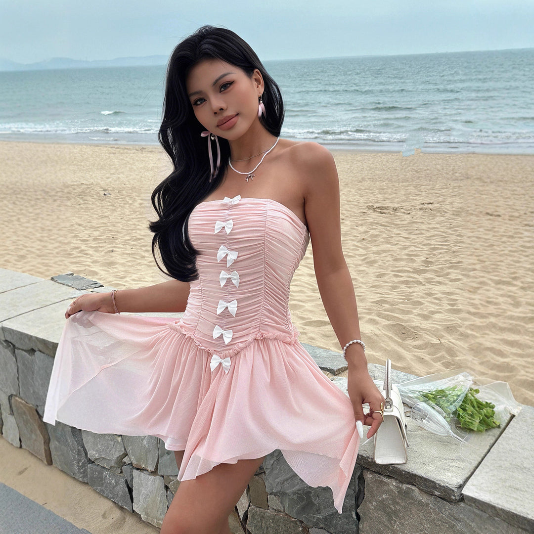 Damen romantisches Corsage-Kleid mit bezaubernden Rüschendetails Echo Archiv