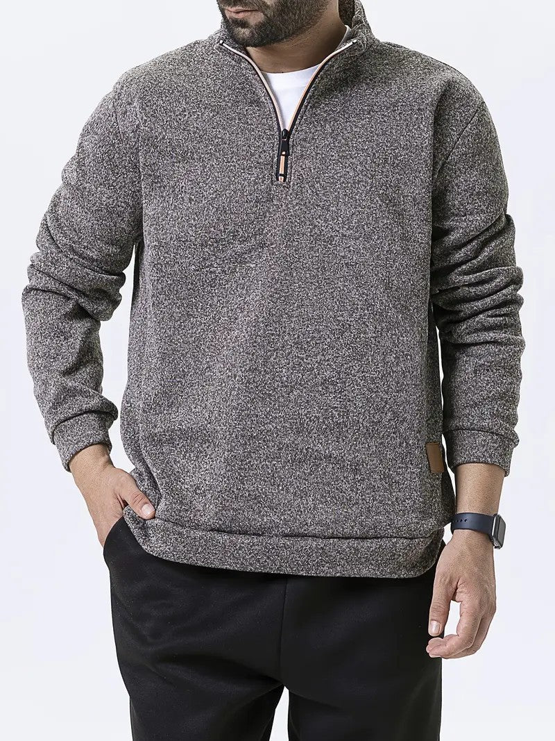 Herren Fleece-Pullover mit halbem Reißverschluss Echoarchiv