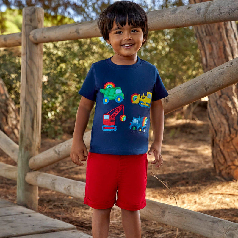 Jungen T-Shirt mit buntem Baustellenmotiv Echo Archiv