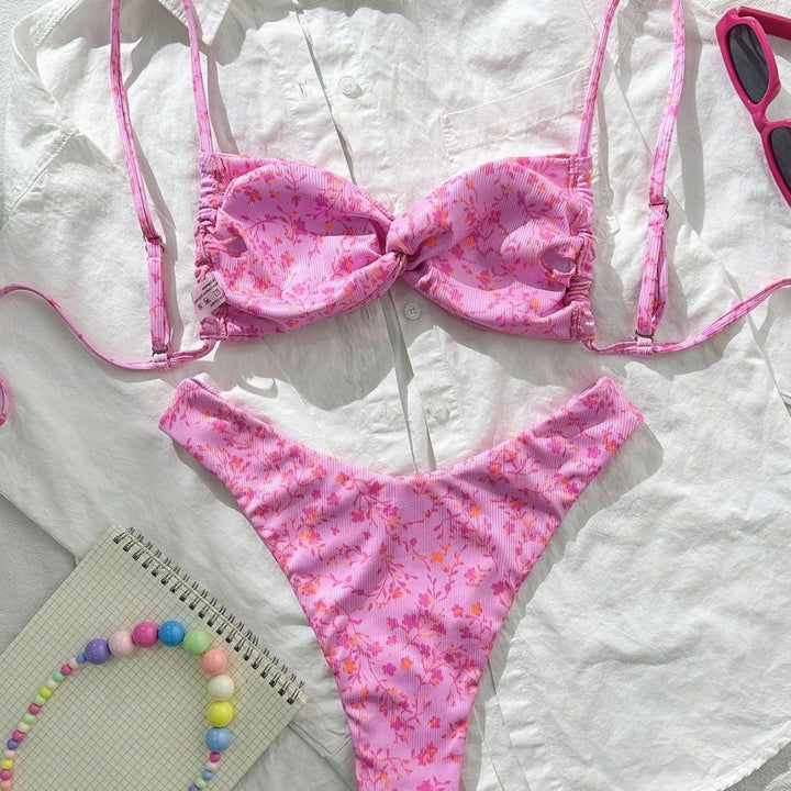 Damen Bügel-Bikini mit blühendem Design Echo Archiv