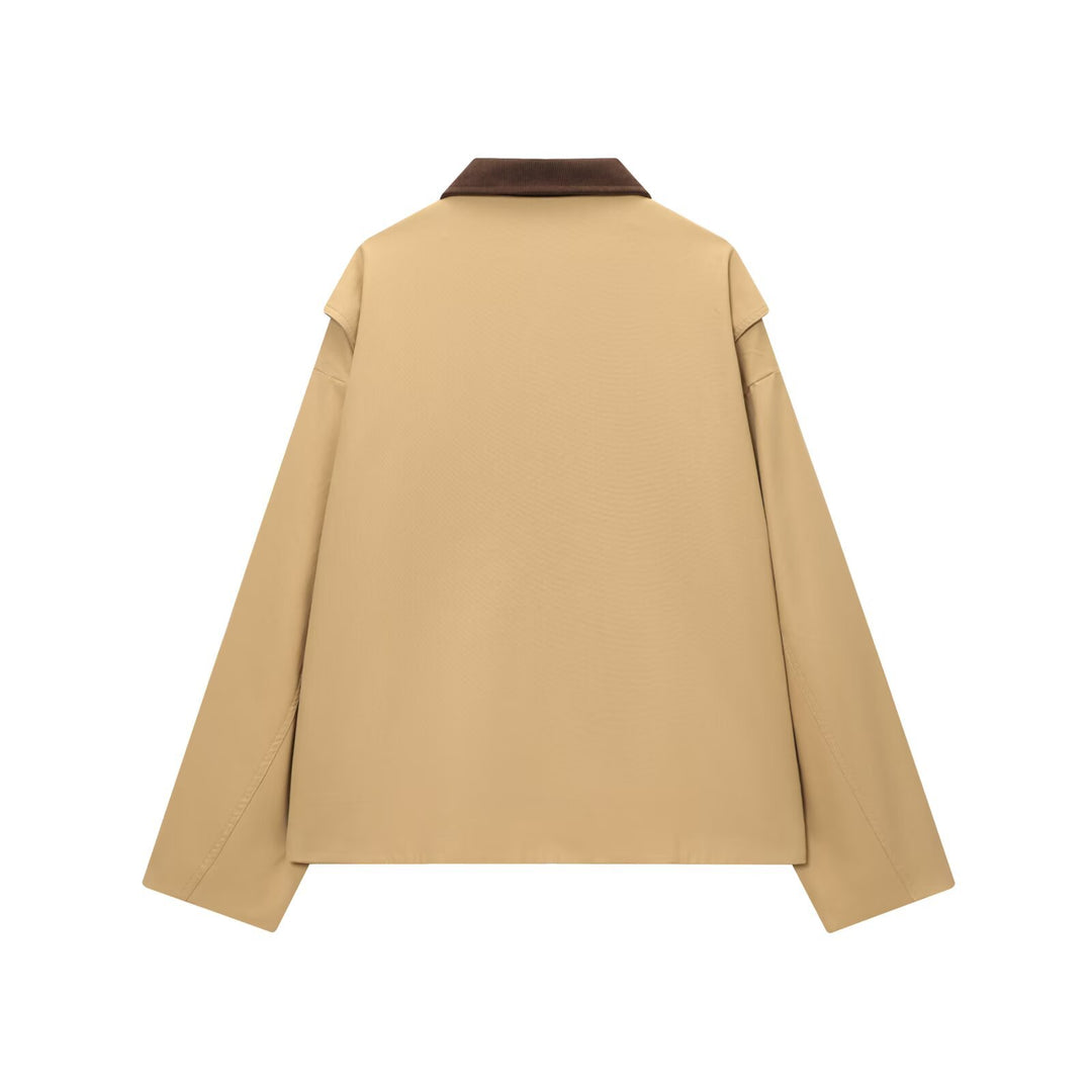 Damen Utility-Fieldjacke mit Cordkragen, Reißverschluss und aufgesetzten Klappentaschen Echoarchiv
