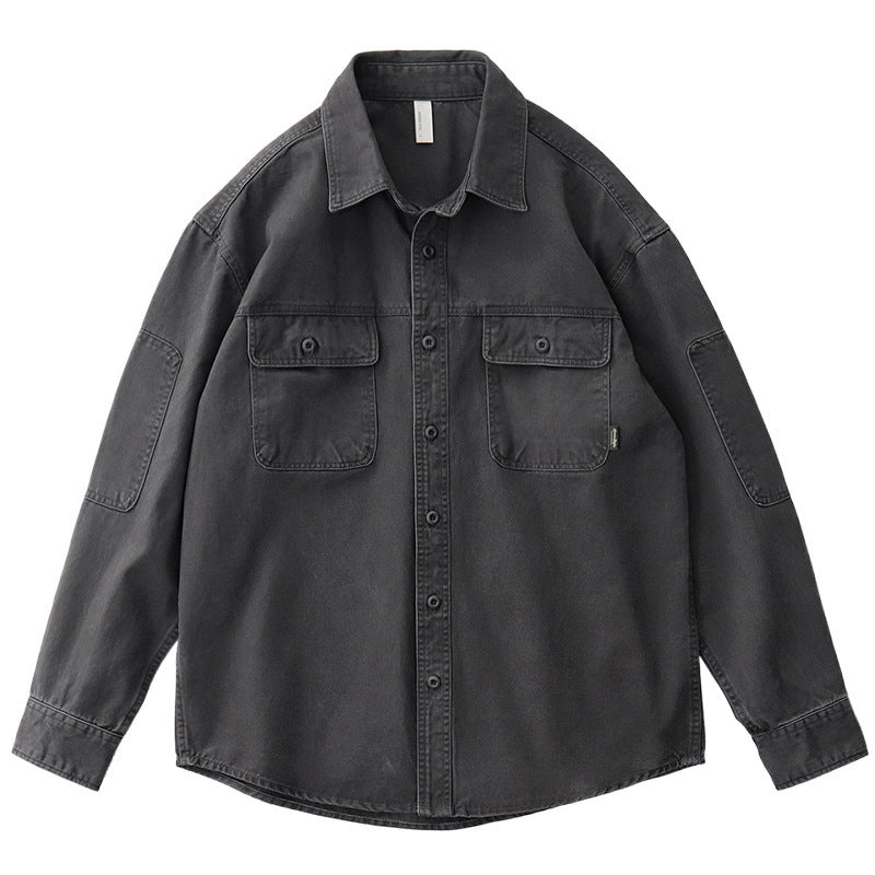 Herren modische Utility-Hemdjacke mit praktischen Brusttaschen Echoarchiv
