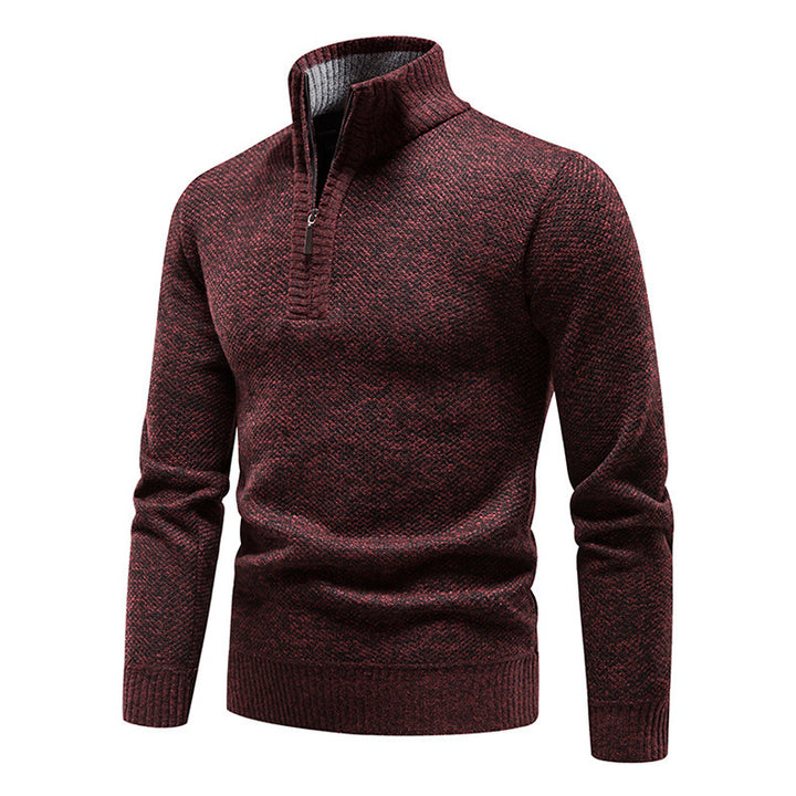 Herren Stylischer Strickpullover mit hohem Kragen und strukturiertem Design Echoarchiv