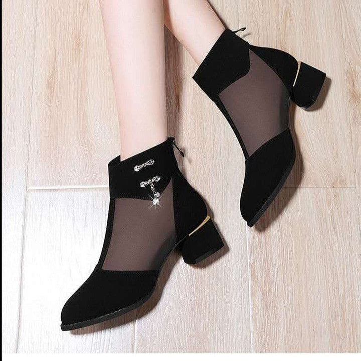 Damen Elegante Stiefeletten mit Mesh-Einsätzen Echo Archiv