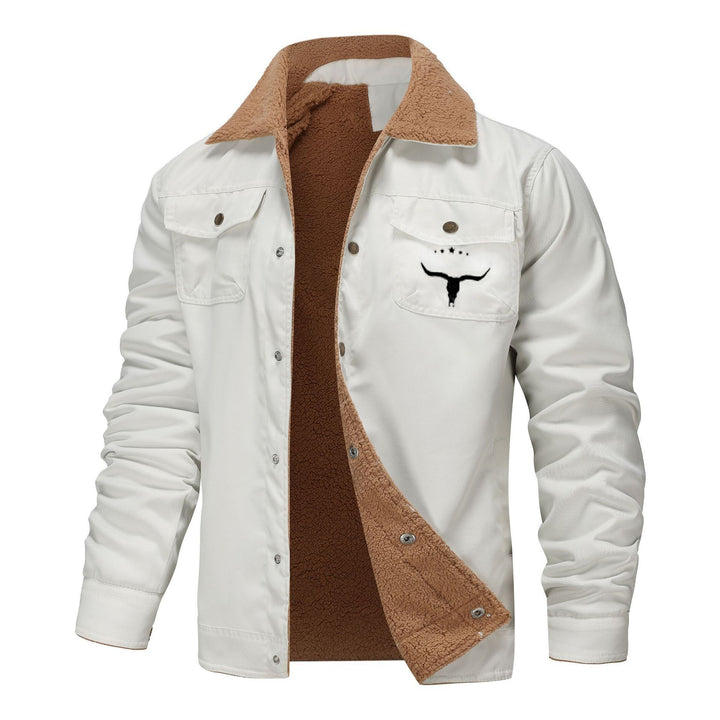 Herren Sherpa-gefütterte Canvas-Arbeiterjacke mit Brusttaschen Echoarchiv