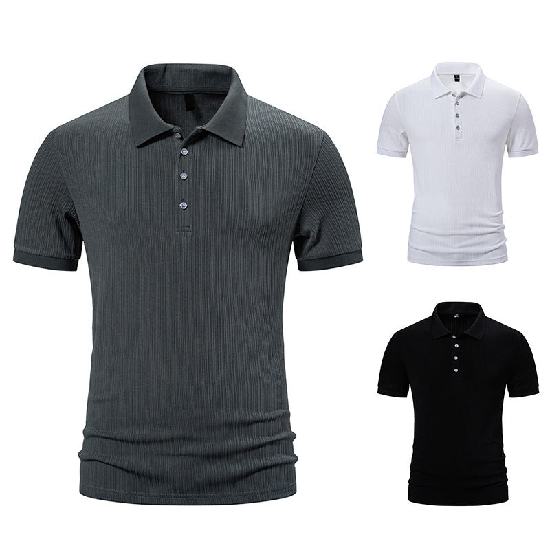 Herren hochwertiges Poloshirt mit moderner Struktur Echoarchiv