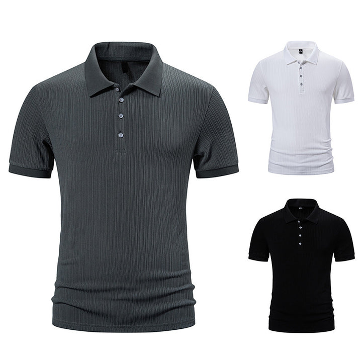 Herren hochwertiges Poloshirt mit moderner Struktur Echoarchiv