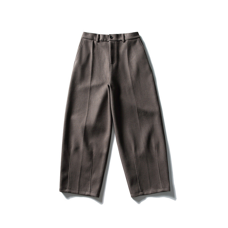 Damen Weite Cropped-Hose mit Bügelfalte und hoher Taille Echoarchiv