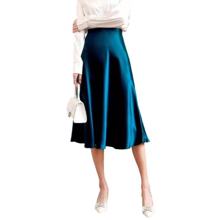 Damen Eleganter, schwingender Satinrock Echoarchiv