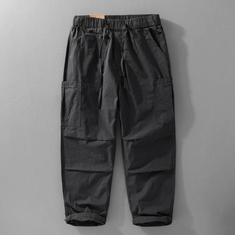 Herren Cargohose mit elastischem Bund, Kordelzug und aufgesetzten Beintaschen Echoarchiv