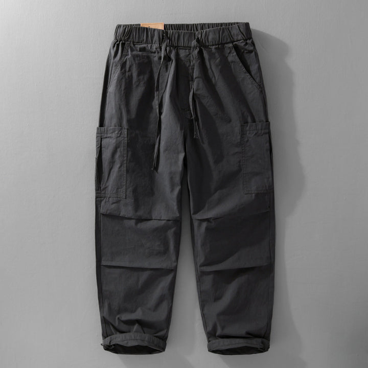Herren Cargohose mit elastischem Bund, Kordelzug und aufgesetzten Beintaschen Echoarchiv