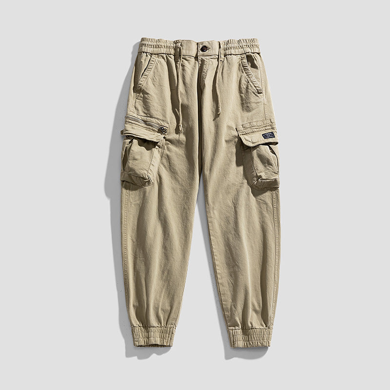 Herren Multifunktionale Cargo-Jogginghose im Urban-Utility-Stil mit elastischem Bund und Klapptaschen Echo Archiv