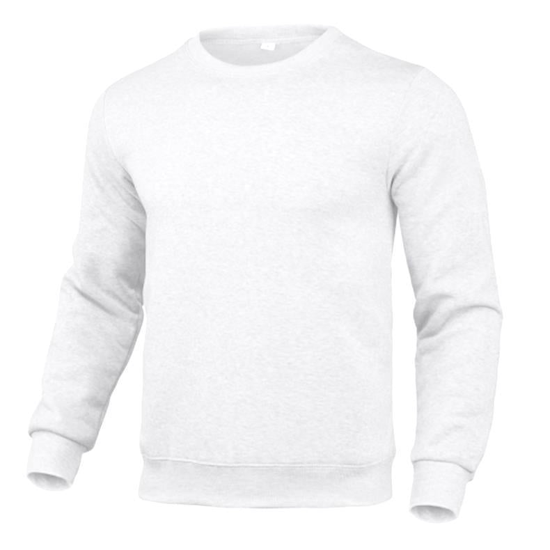 Herren klassisches Rundhals-Sweatshirt mit weichem Fleece-Innenfutter, geripptem Saum und verstärkten Nähten – Marzano