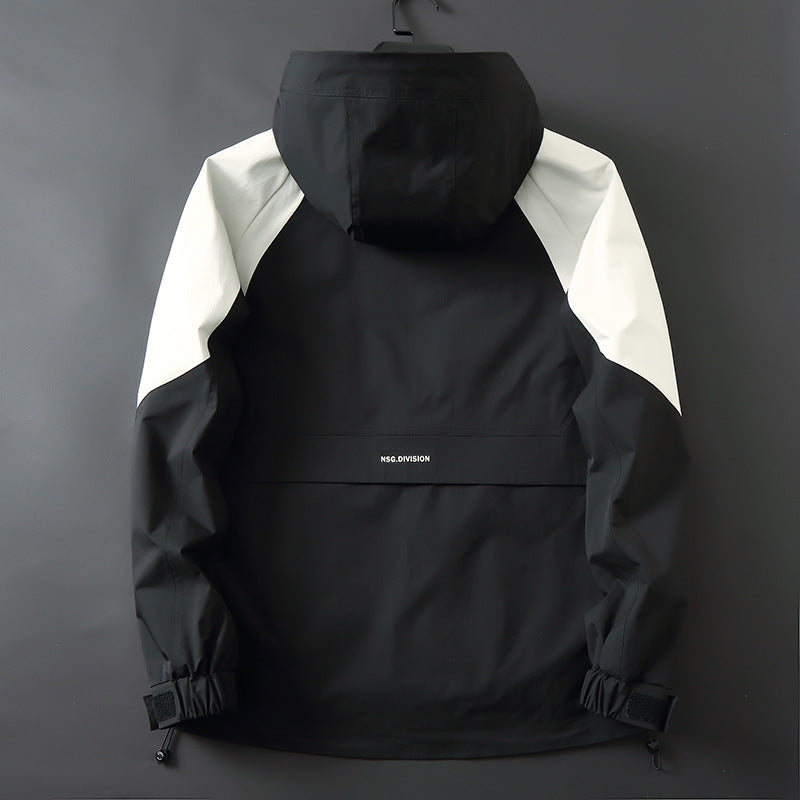 Herren Technische Parka-Jacke im Utility-Stil mit Kapuze, wind- und wasserabweisender Shell Echo Archiv
