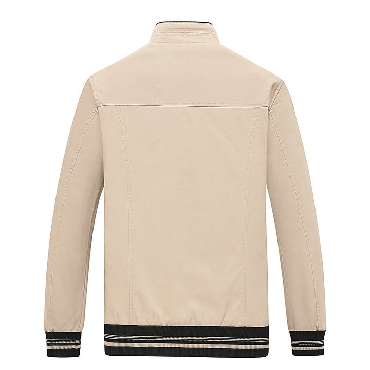 Herren Freizeitblouson mit Stehkragen, gerippten Bündchen und Camouflage-Innenfutter Echoarchiv