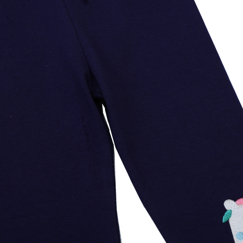 Mädchen Leggings mit zauberhaften Einhorn- und Regenbogen-Applikationen Echo Archiv