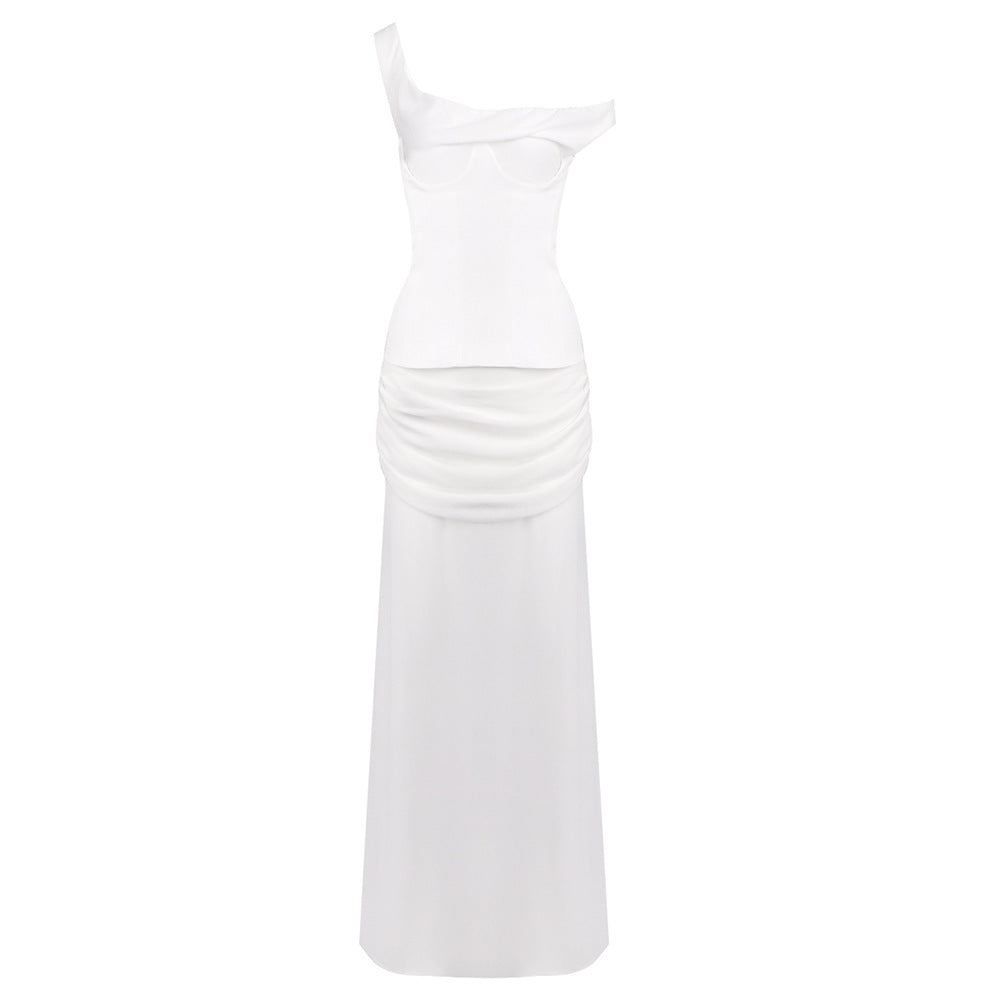 Damen Elegantes Maxikleid mit asymmetrischem Design und raffinierten Drapierungen Echo Archiv