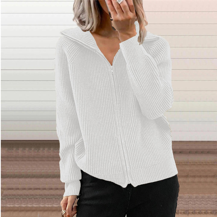 Damen Modische Strickjacke mit Kapuze Echo Archiv