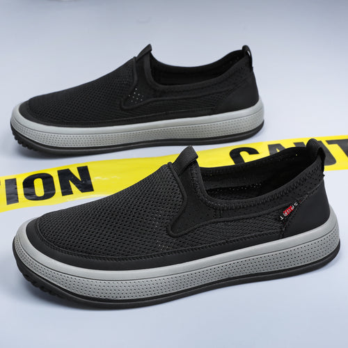 Herren nan atmungsaktiver Slip-On Mesh-Sneaker mit elastischem Einstieg und perforierter EVA-Plateausohle Echo Archiv