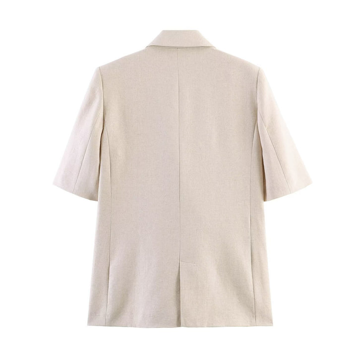 Damen weite Leinenhose mit eleganter Faltenlegung Echo Archiv
