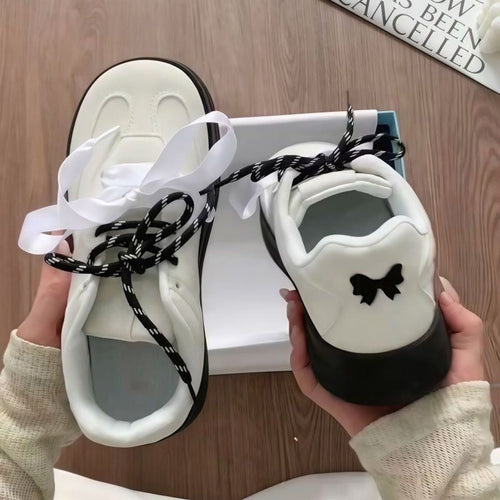 Damen Komfortable Sneakers mit verspieltem Schleifen-Design Echo Archiv