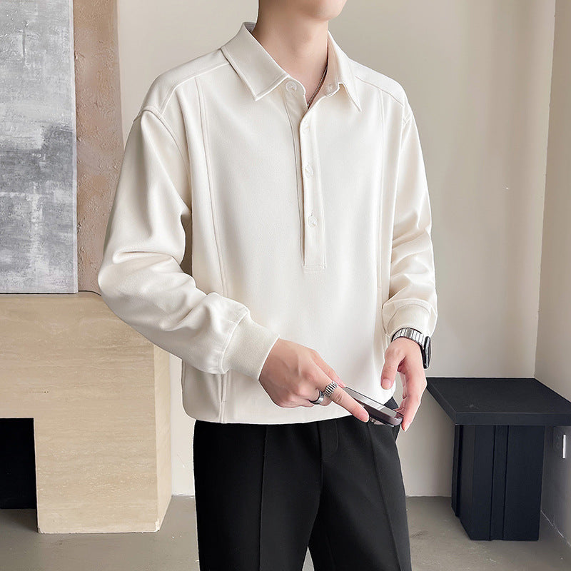 Herren Poloshirt mit modernem Kragen und Knopfleiste Echoarchiv