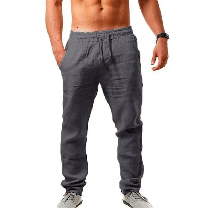 Herren luftige Leinenhose mit elastischem Bund und praktischen Seitentaschen Echoarchiv