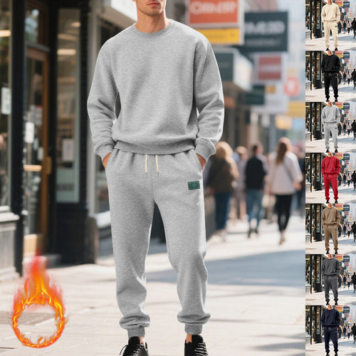 Herren bequemer Freizeit-Sweatanzug mit praktischem Kordelzug und Taschen Echoarchiv