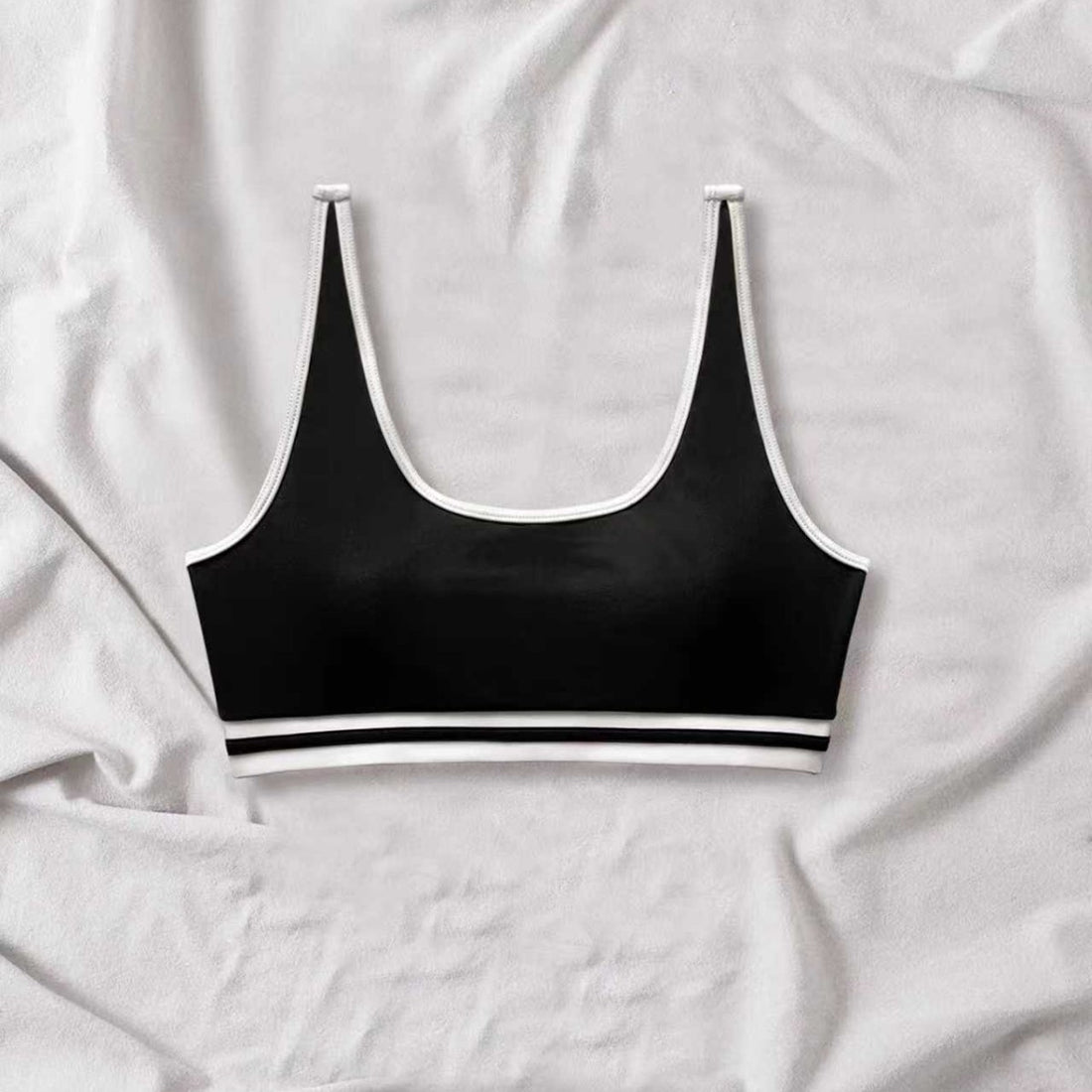Damen Sportliches Bikini-Set mit elastischen Trägern und Kontrastbündchen – Maréssa