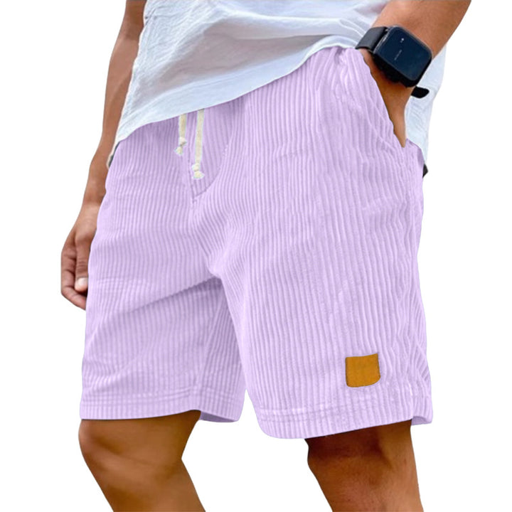 Herren nan Feincord-Shorts mit elastischem Tunnelzugbund, Kordelzug und tiefen Eingrifftaschen Echo Archiv