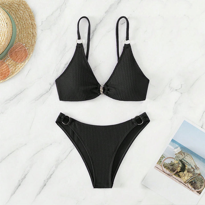 Damen Triangel-Bikini mit Ringverzierungen Echo Archiv