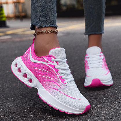 Damen nan sportive Strick-Laufschuhe mit belüfteter Luftkammersohle und ergonomischer Abrollsohle Echo Archiv