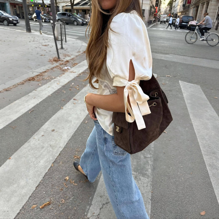 Damen Satinbluse mit Spitzenakzenten Echo Archiv