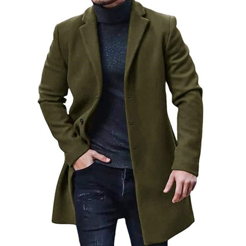Herren eleganter Langmantel mit modernem Schnitt und praktischen Taschen Echoarchiv 1757081343