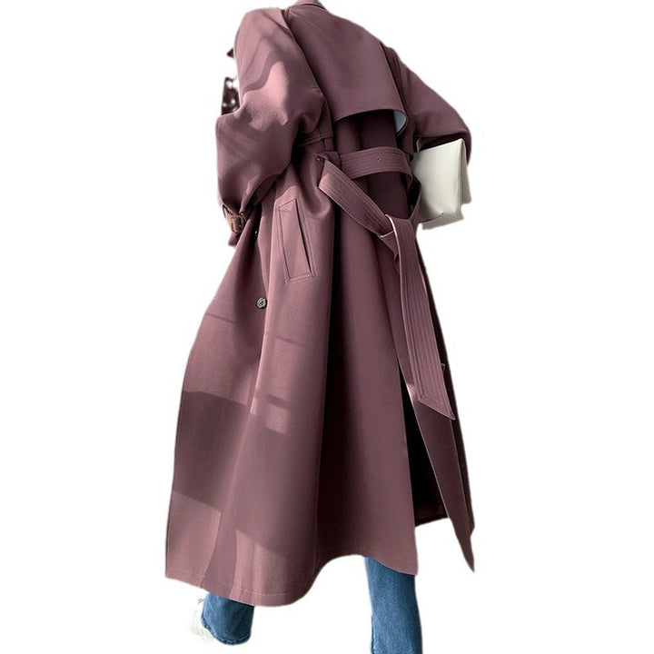 Damen Trenchcoat mit doppelter Knopfleiste und Taillengürtel Echoarchiv