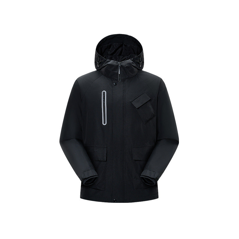 Herren Technische Regen‑Softshelljacke mit Kapuze, verschweißten Nähten und taktischen Taschen Echo Archiv