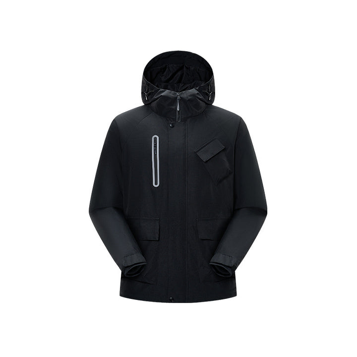 Herren Technische Regen‑Softshelljacke mit Kapuze, verschweißten Nähten und taktischen Taschen Echo Archiv