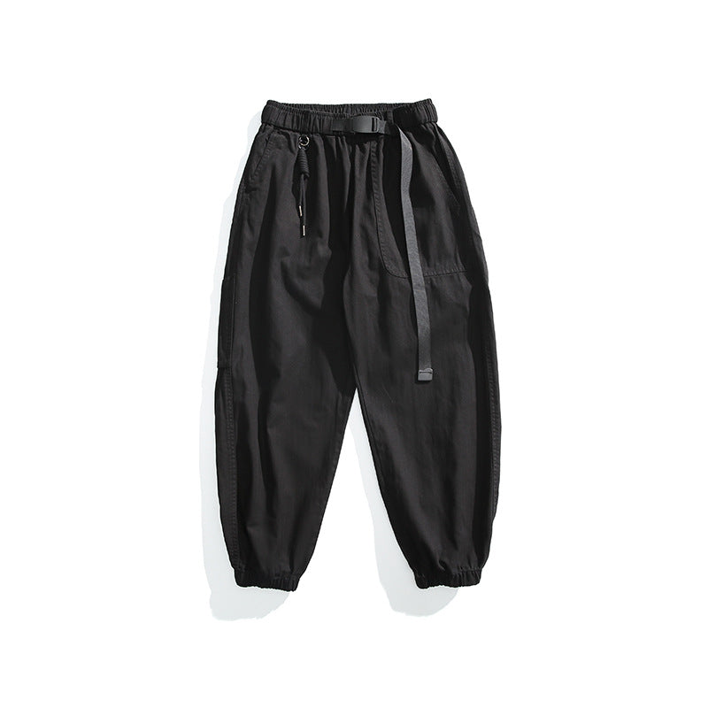Herren Tapered-Canvas-Cargo-Jogger mit elastischem Kordelbund und integriertem Gurt Echo Archiv