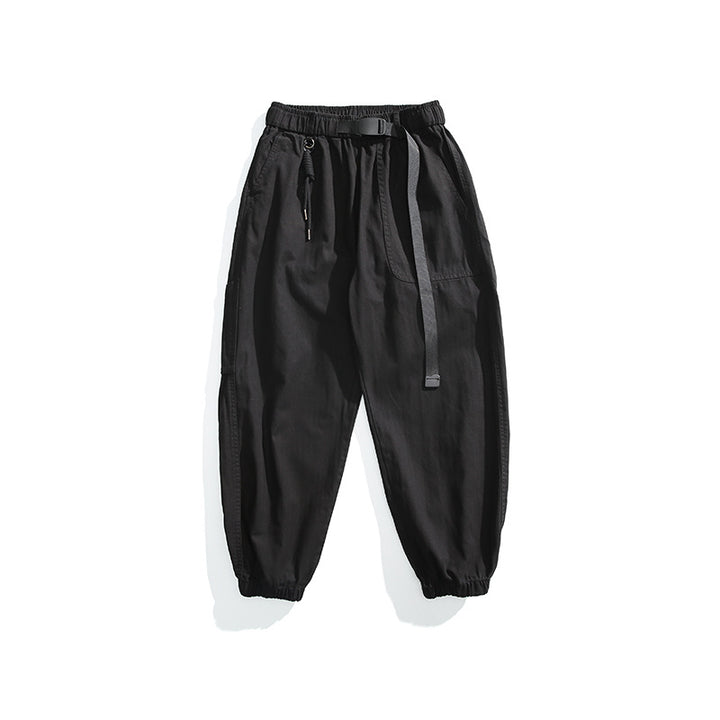 Herren Tapered-Canvas-Cargo-Jogger mit elastischem Kordelbund und integriertem Gurt Echo Archiv
