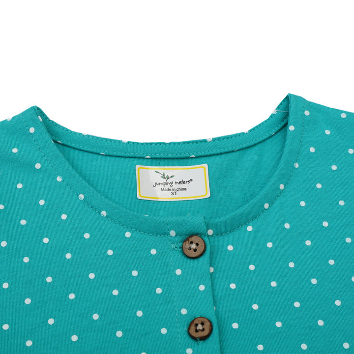 Mädchen Freizeitkleid mit knopfverzierter Brust Echo Archiv