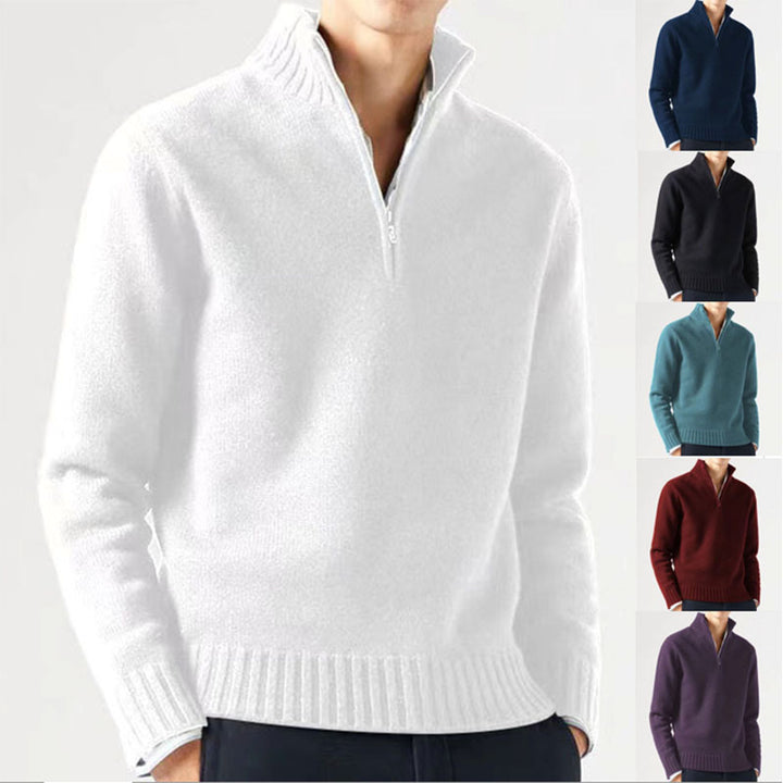Herren Pullover mit hohem Kragen und modernem Reißverschluss Echoarchiv