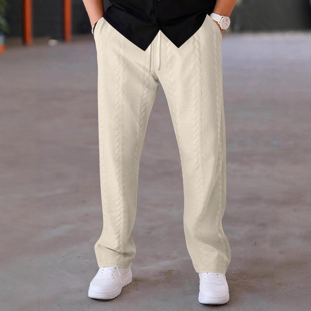 Herren Freizeit-Hose mit innovativem Textilmuster und elastischem Bund Echoarchiv