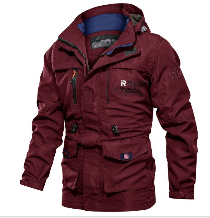 Herren funktionale Canvas-Fieldjacke mit Multifunktionstaschen und atmungsaktivem Mesh-Innenfutter Echoarchiv