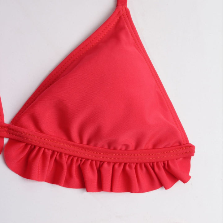 Damen Bikini-Set mit verspielten Rüschendetails und dreieckigem Oberteil Echo Archiv