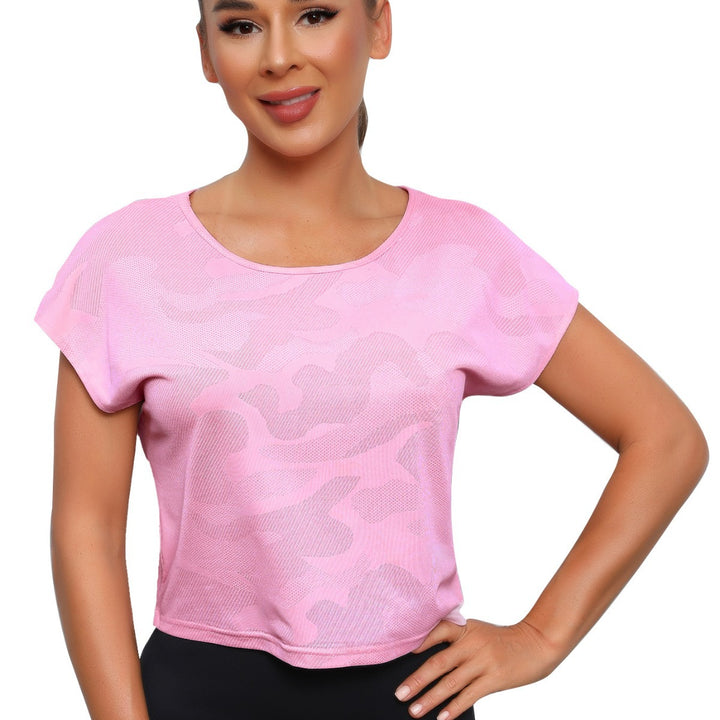 Damen Sportliches Crop-Top mit atmungsaktiver Netzstruktur Echo Archiv